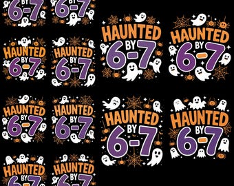 Paquete PNG "Acosado por 6-7": Clipart divertido de profesor de Halloween (descarga digital)