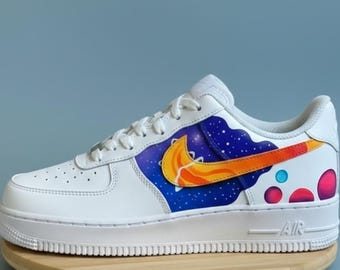 Custom Space Air Force 1 Sneakers – Hand Painted Galaxy Shoes