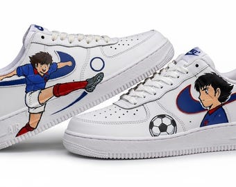 Custom Anime Soccer Sneakers - Football French Color Theme - Personalized Number Gift