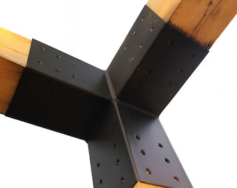 Pergola Corner Beam Connector | 100x100mm Metal Joint, Heavy Duty Bracket