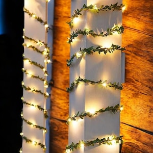Flower Green Leaf Fairy Lights – USB-batterij slingerslingerverlichting voor slaapkamer, bruiloft, feest, decoratie vakantie