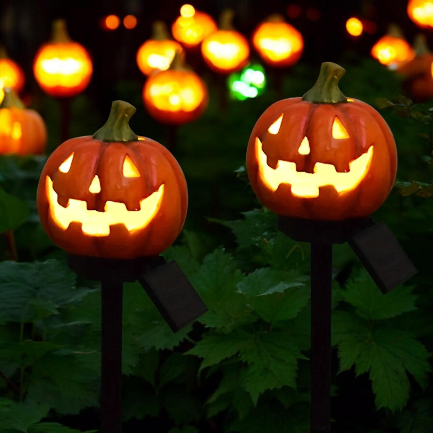 COHEALI 24 Pcs Halloween Solar Rechargeable Oil Lamp Flameless Flickering Candles Halloween Led Candles Outdoor Home Decor Led Flameless T＿並行輸入品