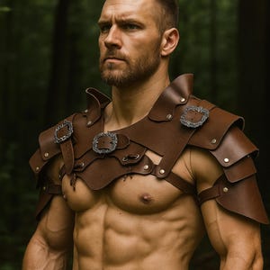 Steampunk kunstleren schouderpantser: verstelbaar cosplaykostuum