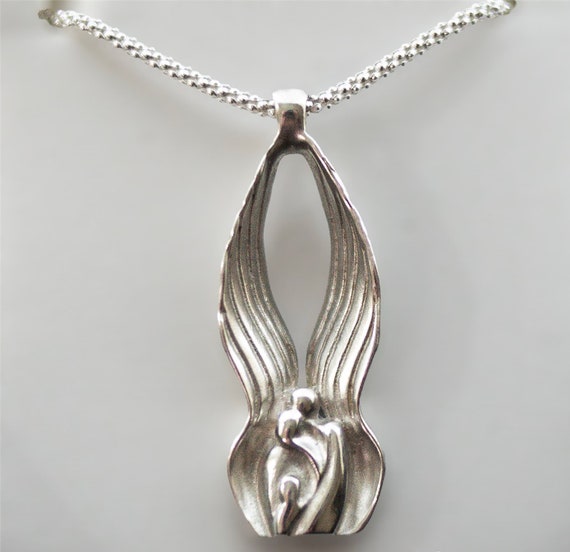 Pendentif Aile D'ange En Argent 925 Avec Zircon – élégant Et Unisexe, Parfait Comme Symbole De Protection Ou Cadeau
