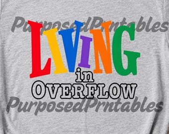 Living in Overflow PNG / Camiseta gráfica inspirada en la vida de soltero (descarga digital)