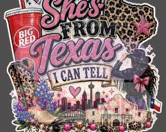 Ella es de Texas, puedo decirlo PNG Porta credenciales PNG Estampado de guepardo Adorno para porta credenciales