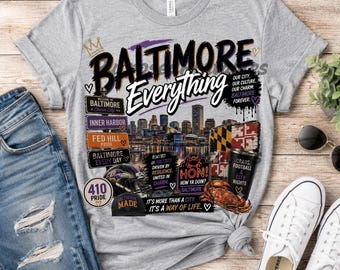 Baltimore Todo PNG / Charm City, Inner Harbor, Orgullo de los Ravens (Descarga digital)
