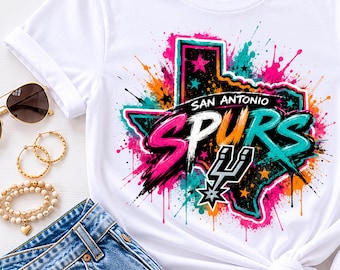 Archivo PNG de San Antonio, Texas: Spurs Fiesta Colors Splatter Graffiti