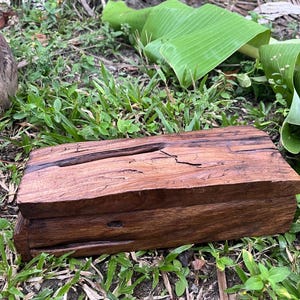 Handmade Teak Storage Box, One of a Kind Reclaimed 200+ Year Teak, Decorative Keepsake Box, Rustic Home Decor, Handmade in Thailand