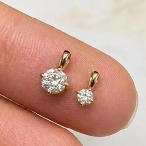 Runder Diamantanhänger aus massivem Gold, minimalistischer Alltagsschmuck – zarter Charme