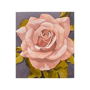 Tea Rose- contemporary chic flower wall art decor painting