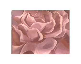 Pink Rose original flower painting wall decoration acrylic painting 11x14