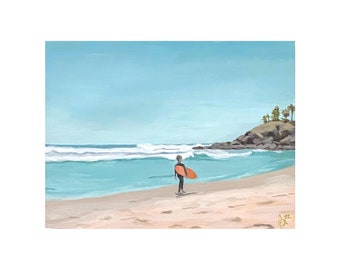 Surfer- modern wall art acrylic painting PRINT