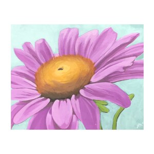 Coneflower- Original Modern wall art decor flower painting on canvas board