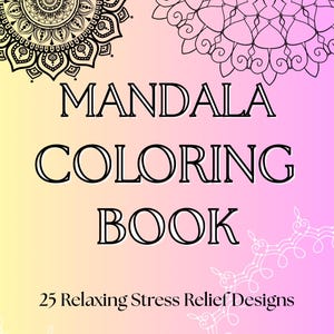 Páginas para colorir de mandalas para adultos | Livro de colorir digital em PDF