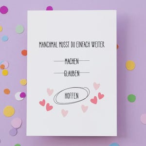 Postkarte mit Spruch: Hope & Mindfulness Gift