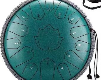 Steel Tongue Drum Green