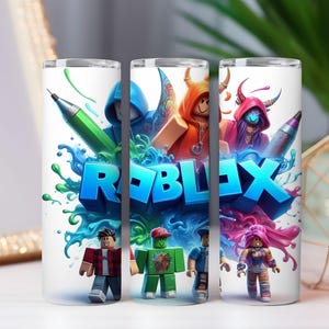 Gamer Character Tumbler Wrap PNG, Pixel Style 20oz Sublimation Design, Digital Download