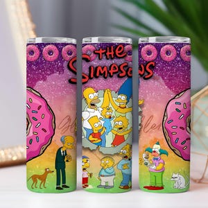 Grappige cartoon familie beker wrap png, geel karakter 20oz sublimatieontwerp, digitale download