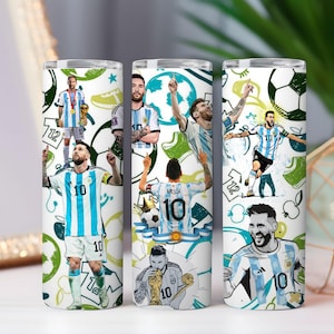 Lot de 2 papiers d'emballage pour verres Soccer Legend, sublimation à rayures bleues et blanches (téléchargement numérique)