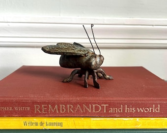 Antique cast iron bug figurine, garden decor