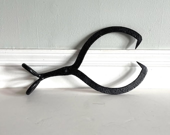 Antique cast iron ice block tongs