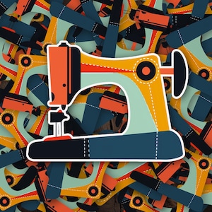Colorful Sewing Machine Sticker