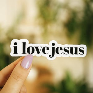 i love jesus, Christian Gift, Decal for Laptop, Faith-Based Accessories, Religious Decor