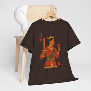 King of Hearts Graphic Tee: Playful Card Game Design