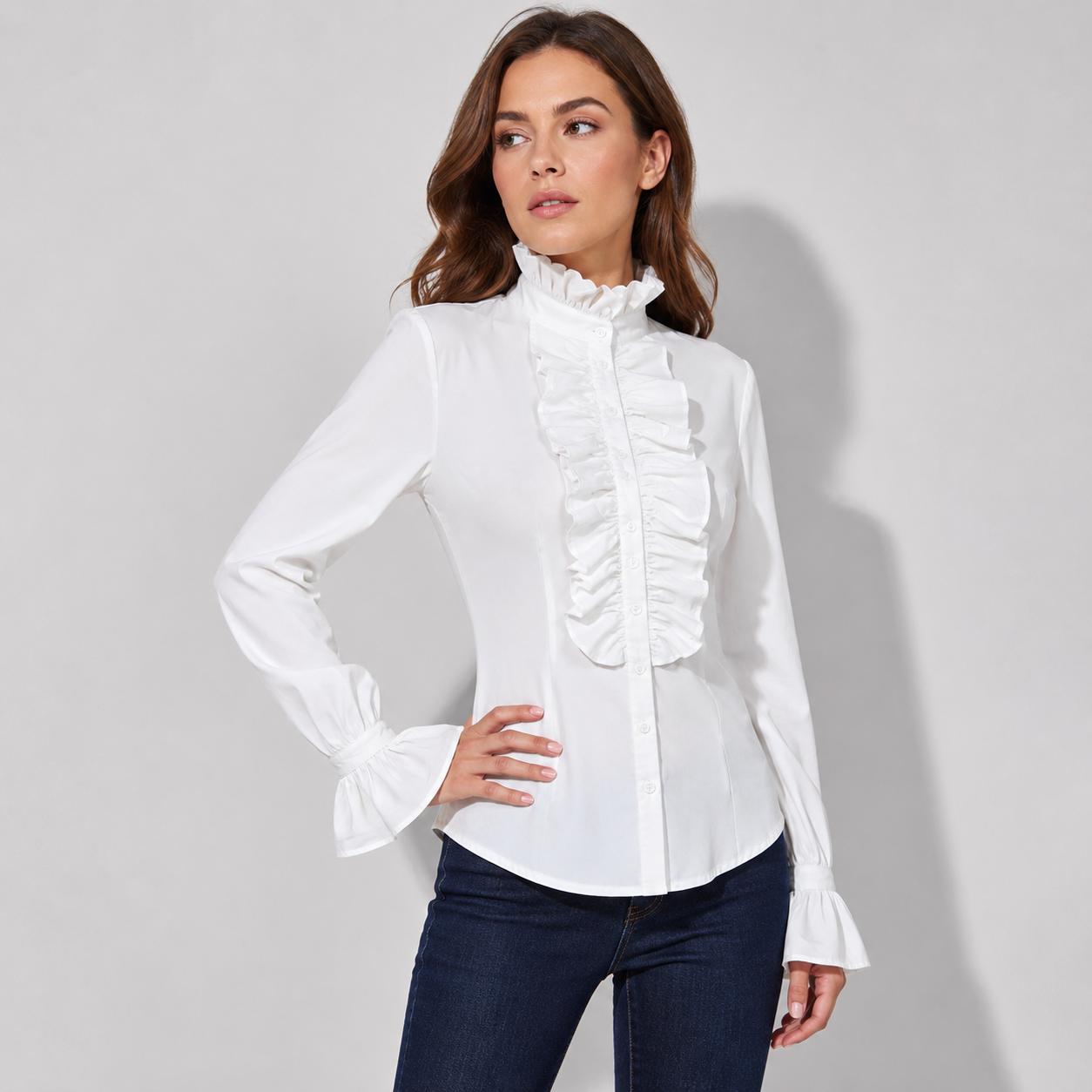 2000s Ruffle Blouse - Etsy Canada