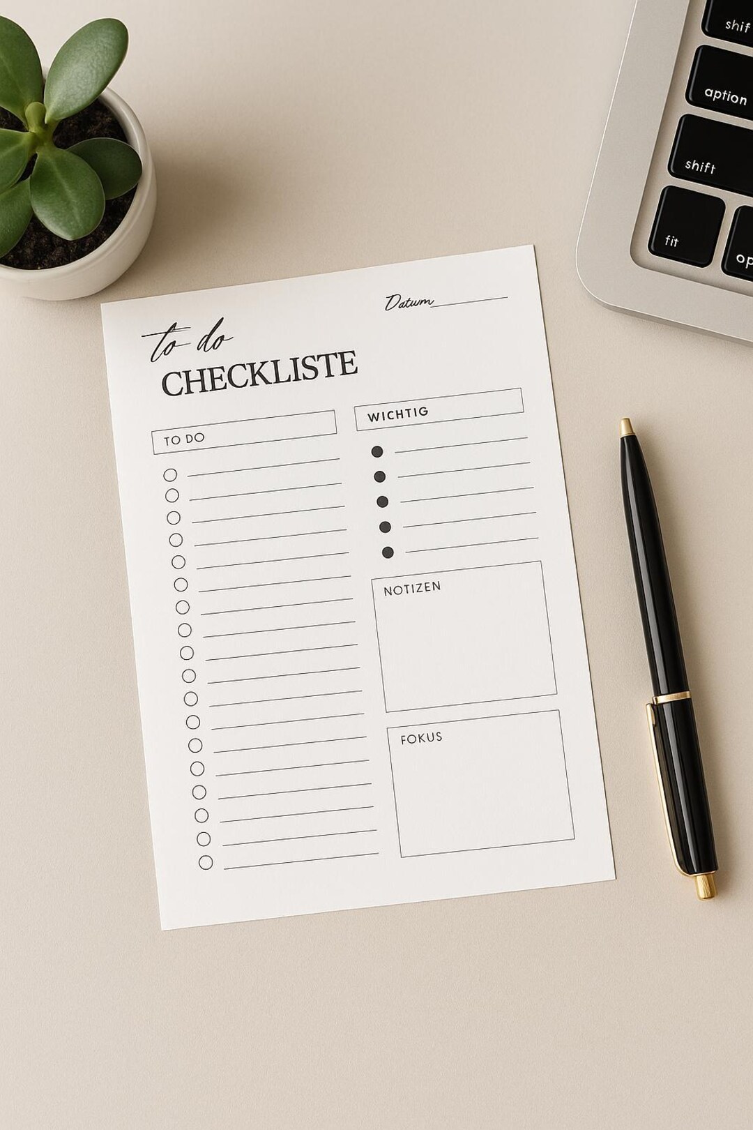 Printable Daily Planner & To-do List - Minimalist PDF Template | Self ...