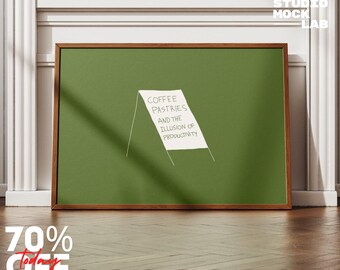 Coffee Pastries Productivity Art Print, Modern Home Decor (Digital Download)