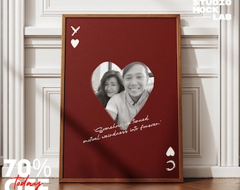Ace of Hearts Personalized Photo Print: Valentines Gift , Gift for Her