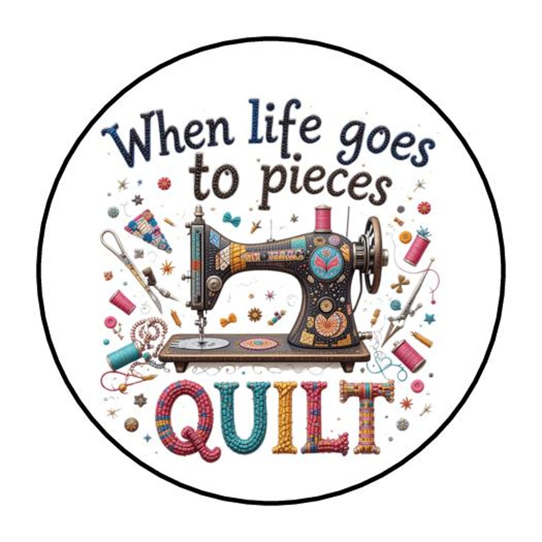 30 Quilting Stickers, Favors, Tags, Labels, Envelope Seals, Stamps, 1.5 ...