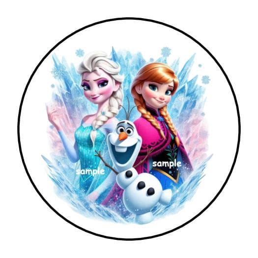 30 Frozen Stickers, Favors, Tags, Labels, Envelope Seals, Stamps, 1.5 ...
