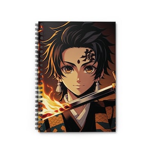Demon Slayer Anime Inspired Spiral Notebook - Ruled Line, Journal, Notepad, Writing Pad, School Supplies, Back to School