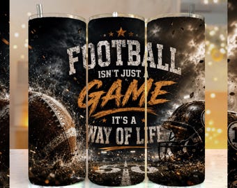 Football Tumbler Wrap PNG | Football Mom Sports Tumbler Design | Game Day Sublimation Wrap | Football Digital Download