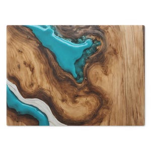 Glass Board Cutting Board Glass Cutting Board Gift Cutting Board Present Home Kitchen Epoxy Resin Olive Wood Glass Design Candle Design
