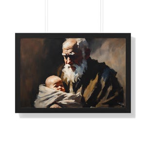 Judaica Wall Art Jewish Home Decor Israeli Impressionist Israeli Artist  Wood Framed Fine Print Gallery Canvas Judaism Art Reminents of War