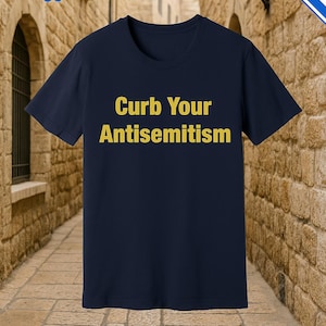 Curb Your Antisemitism Unisex Softstyle T-Shirt, Stand Against Hate, Israel Gift Present, Jewish Tee Shirt, Judaica Tee, Discrimination Top