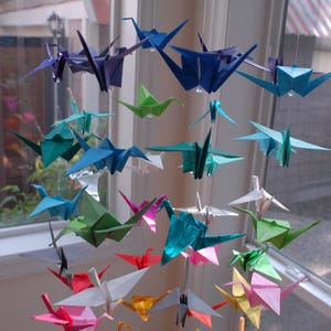 Origami Crane Mobile - Rainbow