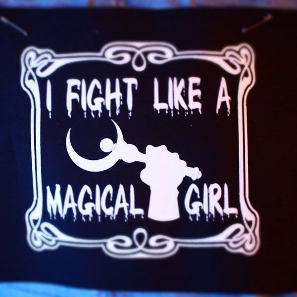 I Fight Like A Magical Girl Sailor Moon Punk Patches large for back
