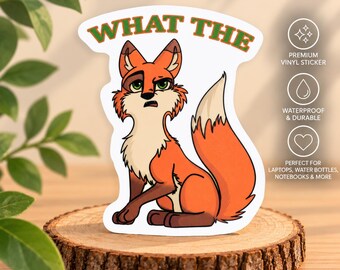 What the Fox Sticker Sarcastic Red Fox Planner Sticker Diary Planner Sticker Forest Animal Lover Sticker Cute Red Fox Lover Gift Idea