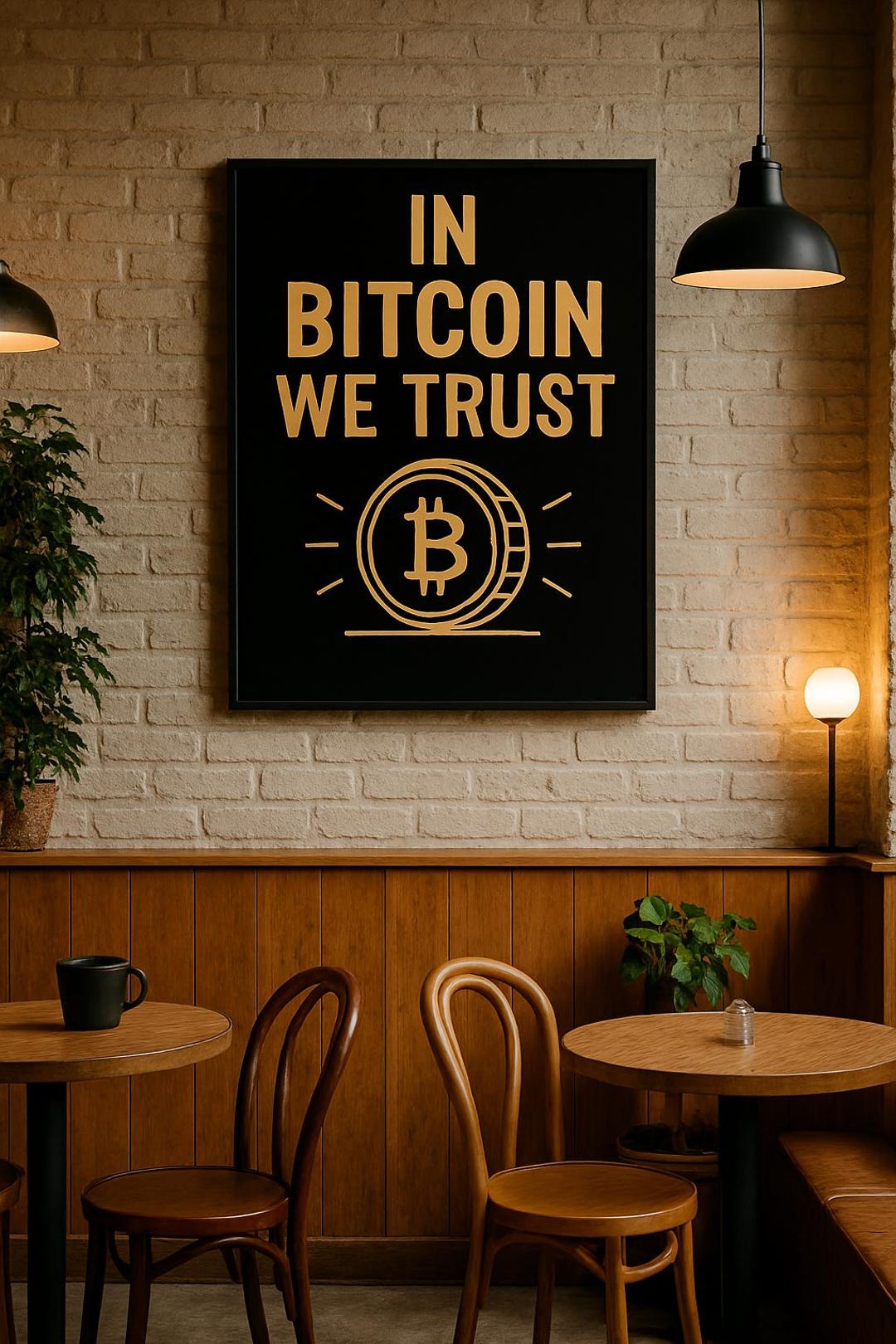 ビットコインを信頼する 30 x 40 cm 額入りポスター - ウォールアート - 名言 - おもしろい - Etsy 日本