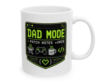 Coding Dad Grill Patch Mug | Programmer Father Coffee Cup, BBQ Gift