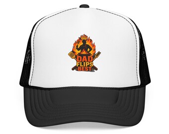 Dad Flips Best BBQ Trucker Hat, Grill Dad Cap, Fathers Day Gift