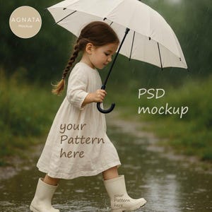 Mockup, PSD med smart objekt, tygmockup, barnklädermockup, stövelmockup, mönstermockup, för sociala medier och webb