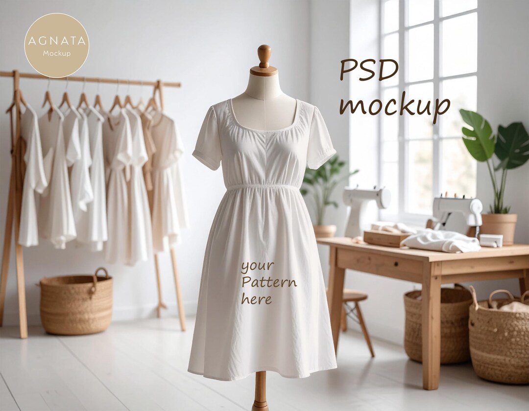 Mockup, PSD With Smart Object, Dress Form Mockup, Model Mockup, Dress ...
