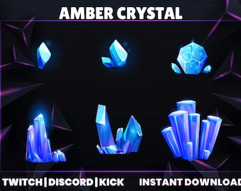 Insignias de fidelidad de cristal ámbar: Twitch, Discord y Kick (descarga instantánea)