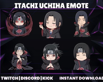 Emotes Chibi Ninja / Iconos de reacción estilo anime para Twitch, Discord y Kick